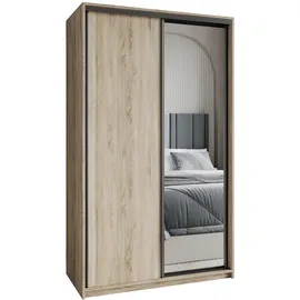 masseno Schwebetürenschrank TAVI 120 x 205 x 60 cm Eiche