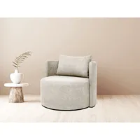 1,5-Sitzer ANDAS, bunt (weiß, sand), B:102cm H:85cm T:97cm, 100% PES, Sofas, mit wendbarem Rückenkissen, auch in recyceltem Stoff erhältlich