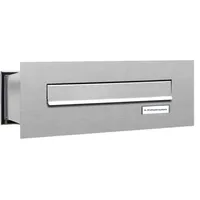 AL Briefkastensysteme Durchwurfbriefkasten Edelstahl Silber