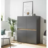 INOSIGN Highboard »City/Giron«, Höhe ca. 120 cm grau