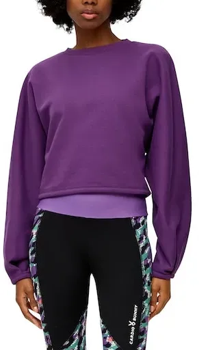 QS Sweatshirt, mit Bündchen am Ärmelabschluss QS lilac/pink M