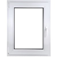 ECOPROF Kellerfenster | Langlebiges Kunststoff-Fenster | Maße 70x90 cm (700x900 mm) | Dreh-Kipp Fenster DIN Links | Farbe: Weiss | 70mm Profil