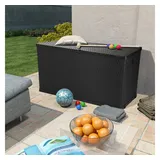 vidaXL Garten-Aufbewahrungsbox Anthrazit 120x56x63 cm PP Rattan
