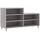 furnicato Schuhschrank 102 x 36 x 60 cm Grau Sonoma aus Holzwerkstoff und Metall (1-St) grau