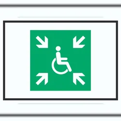 Sammelplatz für Menschen mit Behinderung Symbol A2 (420x594mm) Schild