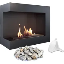 Kratki Wand-Biokamin DELTA 600 schwarz