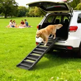 PawHut Hunderampe klappbar Hundetreppe rutschfest Hundeautorampe 154x40cm