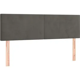 vidaXL Boxspringbett 140 x 200 cm Dunkelgrau