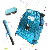 Relaxdays Pinata Monster Zubehörset Blau