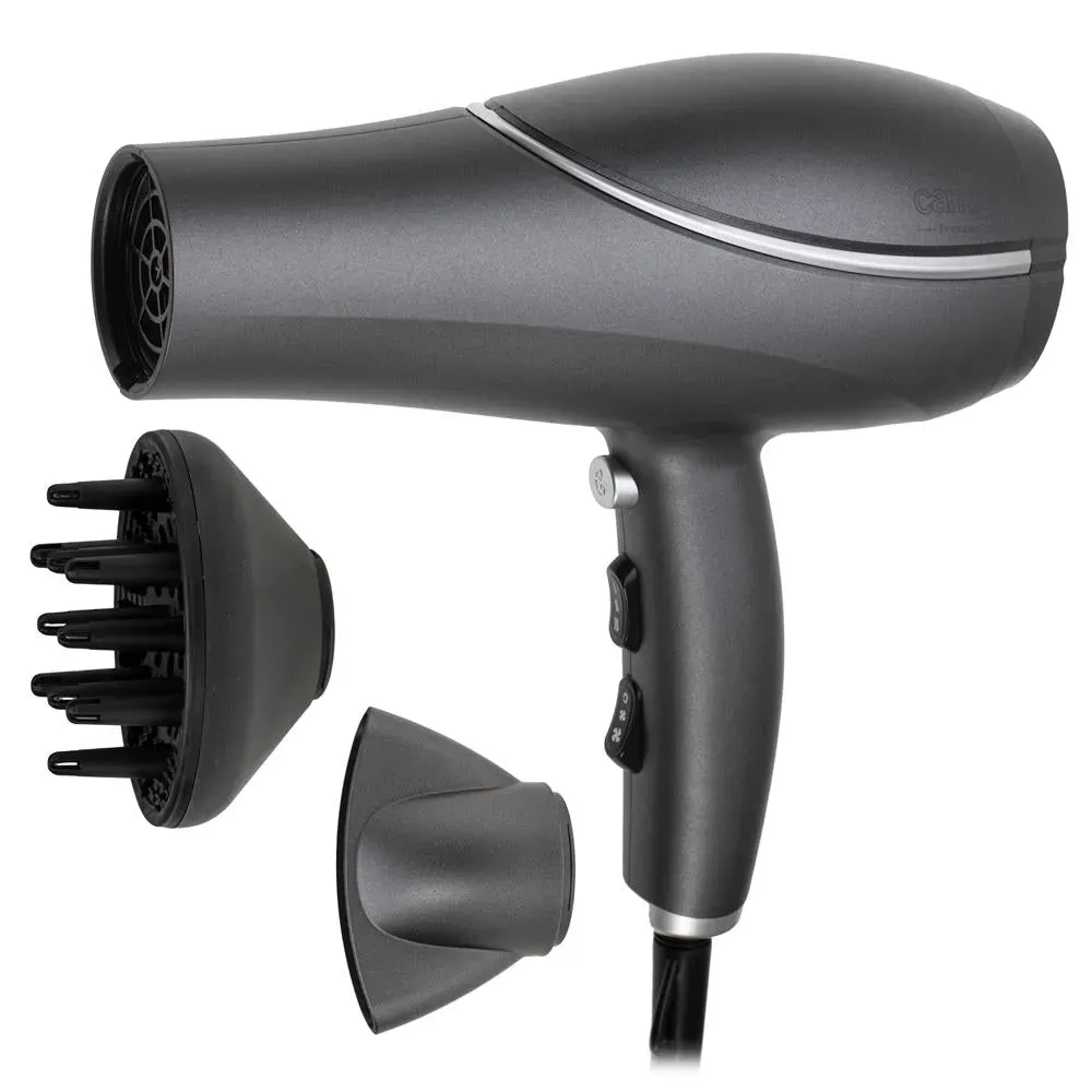 Camry CR 2281 Ionen-Haartrockner Grau 2200W mit Diffusor, Kaltluftfunktion und 3 Temperaturstufen für schnelles Haarstyling