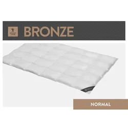Daunenbettdecke SPESSARTTRAUM "Bronze", weiß, B:155cm L:220cm, Bezug: 100% Baumwolle. Füllung: 90% Daunen, 10% Federn, Bettdecken, hergestellt in Deutschland, allergikerfreundlich