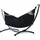 Potenza Outdoor Hängematte mit Gestell für 2 Personen I Baumwolle Doppelhängematte XXL 220x160, 200kg I Hängemattengestell 220kg, wetterfest (Schwarz, Basic Gestell Graphit)