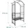 Relaxdays Rosenbogen 55 x 210 x 48 cm Schwarz