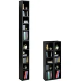 CARO-Möbel CD-Regal 20 x 17 x 186 cm Schwarz