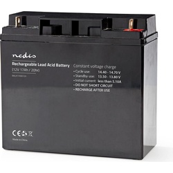 Nedis Wiederaufladbare Blei-Saeure-Batterie Bleisäure Wiederaufladbar 12 V 17000 – (7000 mAh), Batterien + Akkus