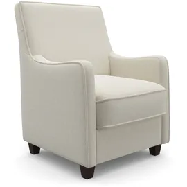 Home Affaire Sessel County Mikrofaser 70 x 91 x 75 cm Beige mit englischer Naht und Federkern-Polsterung