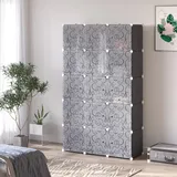 Homcom DIY Kleiderschrank Regalsystem 111 x 47 x 183 cm Schwarz