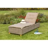 MX Gartenliege Toskana PolyRattan Sonnenliege Relaxliege Poolliege Wellnesliege
