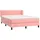 vidaXL Boxspringbett mit Matratze Rosa 140x200 cm Samt