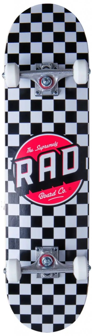 RAD Checkers Skateboard Komplettboard schwarz  8"  