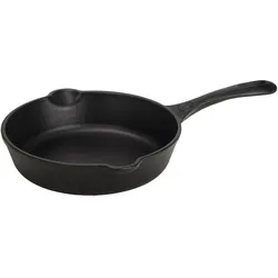 Victoria Emaillierte Gusseisenpfanne Induction 20cm, Cast Iron Skillet ohne PTFE, VIC-31923, Schwarz