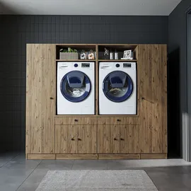 roomartstore.de ROOMART Hochschrank 224 x 230 x 67 cm Eiche Holz