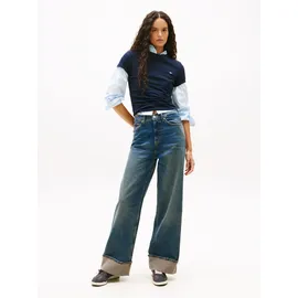 Tommy Hilfiger Tommy Jeans Damen Tjw Slim C-Neck Tee Dw0dw20459 S/S T-Shirt, Blue (Dark Night Navy), XL EU - XL