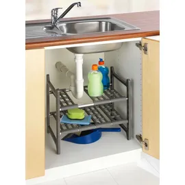 Wenko Küchen-Unterschrankregal Flexi 45-80 cm grau