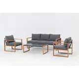 Primaster Gartenmöbel-Set Marbella Aluminium in Holzoptik
