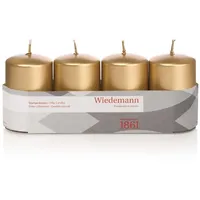 Wiedemann Alpedia Adventsstumpenkerze 80 x 50 mm gold 4 St.