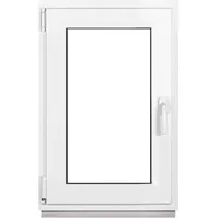Framex Kellerfenster Fenster Kunststofffenster Weiß Breite x Höhe 50 x 75 cm (500 x 750 mm) 3-Fach (32 mm) Dreh Kipp DIN Links - Premium