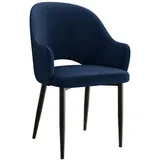 Mirjan24 Polsterstuhl, Blau, 1-Sitzer, 56x87x60 cm, Esszimmer, Stühle, Esszimmerstühle, Vierfußstühle