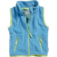 Playshoes Fleece-Weste farbig abgesetzt in aquablau, 74