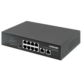 Intellinet Network Solutions Intellinet 8-Port Gigabit Ethernet PoE+ Switch mit 2 RJ45 Gigabit Uplink-Ports