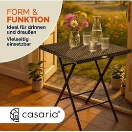 CASARIA Klapptisch 65 x 65 x 73 cm Schwarz