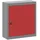 vidaXL Werkzeugschrank mit Regal Rot und Grau 50 x 20 x 55 cm, Werkstatt, Industrielles Werkzeugschrank für sichere Aufbewahrung, verstellbare Regale, modernes Metall-Design