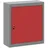 vidaXL Werkzeugschrank mit Regal Rot und Grau 50 x 20 x 55 cm, Werkstatt, Industrielles Werkzeugschrank für sichere Aufbewahrung, verstellbare Regale, modernes Metall-Design