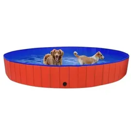 vidaXL Prolenta Premium Hundepool Faltbar Rot 300x40 cm