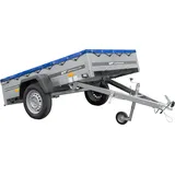 Leichter Anhänger 200x125 UNITRAILER GARDEN 201 KIPP mit blauer Plane