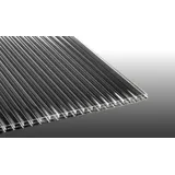 Polycarbonat Stegplatte - 16 / 20 mm - Anthrazit, 980 x 6000 mm Hohlkammerplatte – schlagfeste Doppelstegplatte – Polycarbonatplatte für Überdachungen
