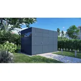 BERTILO Gartenhaus HPL 2 3,45 x 2,36 x 2,3 m anthrazit/weiß
