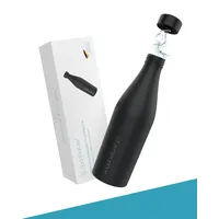 SodaNature® Premium 700ml Edelstahl Flasche für SodaStream Crystal | Zum Sprudeln geeignet, spülmaschinenfest & auslaufsicher | Zubehör für unterwegs inkl. edler Geschenkverpackung (Anthrazit)