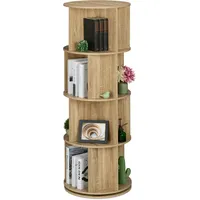 Relaxdays Bücherregal drehbar, 20 Fächer, H x D: 137