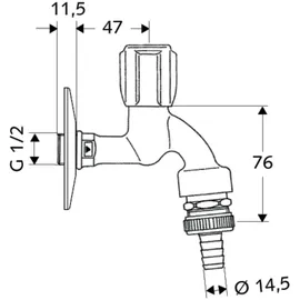 Schell Comfort Auslaufventil 1/2" verchromt