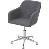 MCW Esszimmerstuhl HWC-A74, Drehstuhl Loungesessel, höhenverstellbar ~ Textil, grau