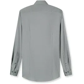 Olymp Businesshemd "OLYMP No. Six, super slim, New York Kent", Herren, Gr. 41, Normaler Arm, grau, grün, 97% Baumwolle, 3% Elastolefin, Hemden