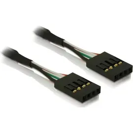 DeLock USB-Kabel Pfostenstecker 4pol., Pfostenstecker 4pol. 0.40m Schwarz