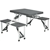 Easy Camp Picknicktisch Toulouse schwarz/silber (670410)