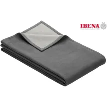 IBENA Cotton Pur 140 x 200 cm dunkelgrau-hellgrau