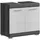 xonox.home Waschbeckenunterschrank Scout 60 x 56 x 34 cm Grau/Weiß Hochglanz